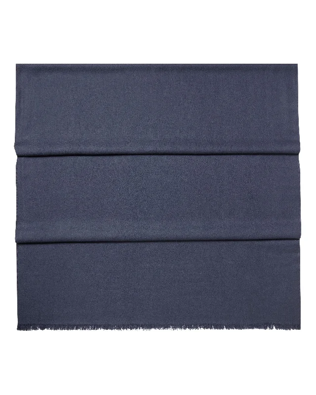 Women's Pashmina Cashmere Shawl Caviar Blue Warm Wool Shawl Cape