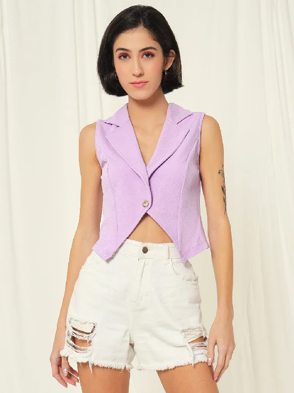TANDUL  Solid Women Waistcoat Chic Fitted Waistcoat Vest