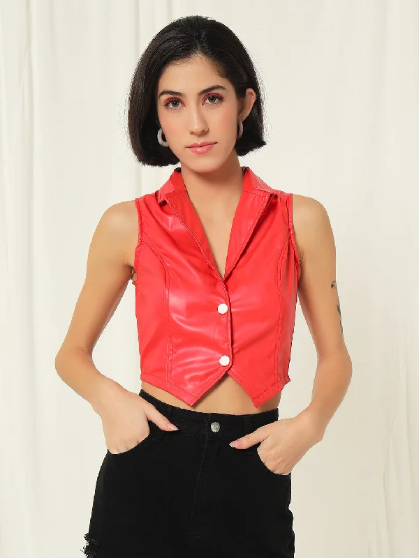 TANDUL  Solid Women Waistcoat Elegant Woolen Waistcoat Jacket