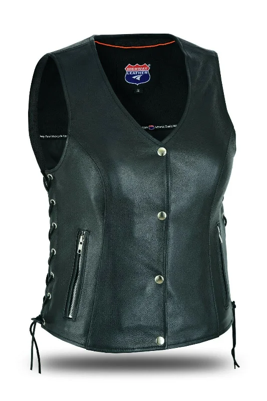 Women’s Avenue Leather Vest Slim Fit Vest