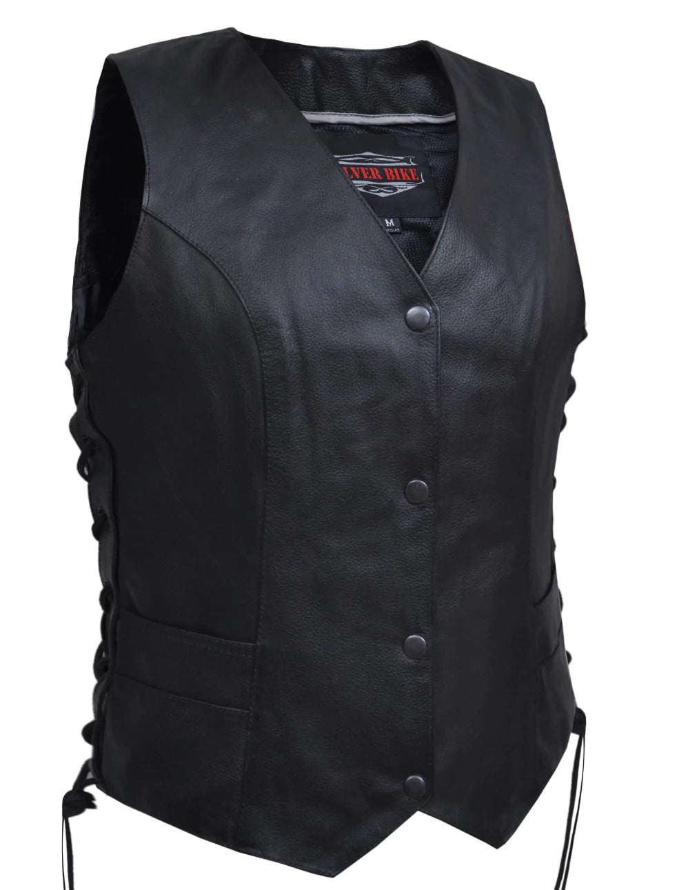 2659.LC- Ladies Cowhide Leather Vest Soft Cashmere Vest