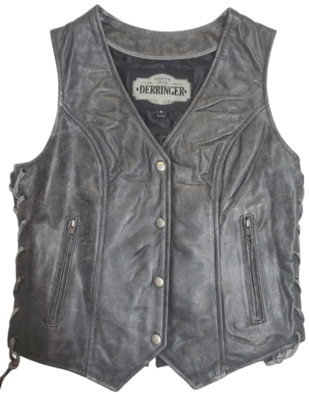 The "Jewel" Leather Vest Relaxed Office Vest