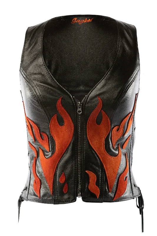 Hot Top Leather Vest Fashion-Forward Vest Coat