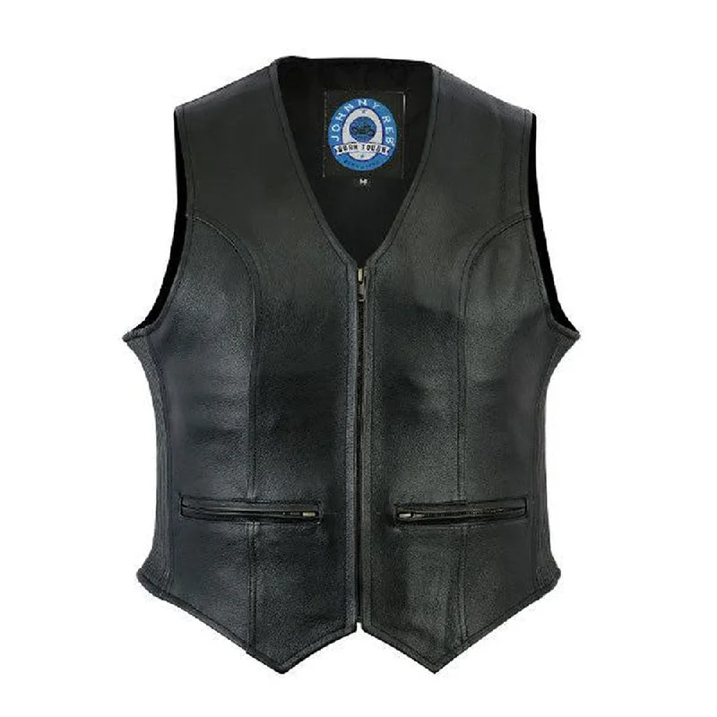 Johhny Reb Womens "Ovens" Leather Vest JRV10006 Classic Double-Breasted Vest