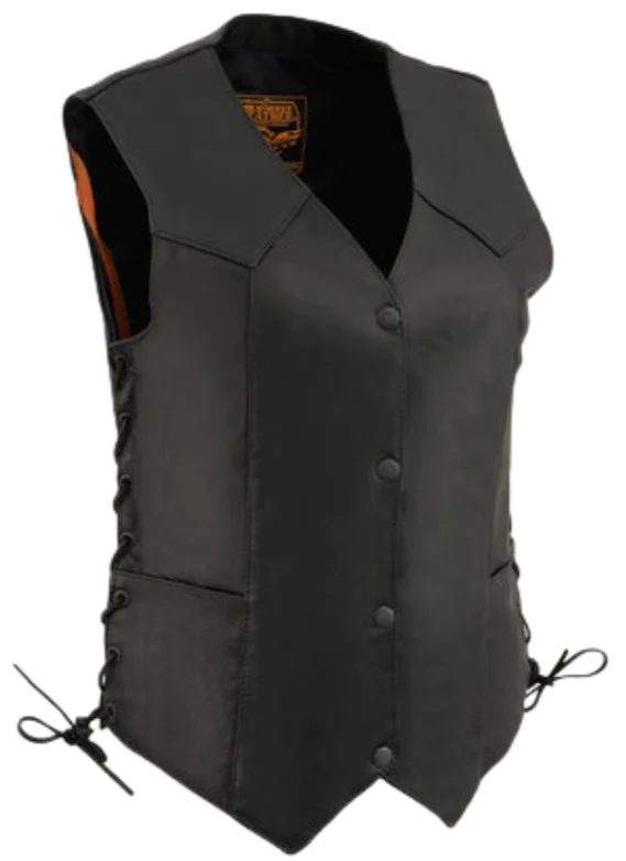 The "Cher" Leather Vest Longline Knit Vest