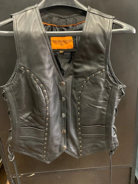Ladies Studded Leather Vest LV8504.11 Winter Layering Vest