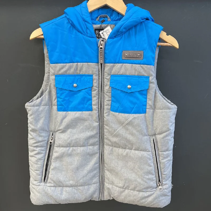 Burton - Women's Dry Ride Hooded Puffer Vest: Grey/Blue-women-MD Timeless Casual Vest Burton - Women's Dry Ride Hooded Puffer Vest: Grey/Blue-women-MD Timeless Casual Vest