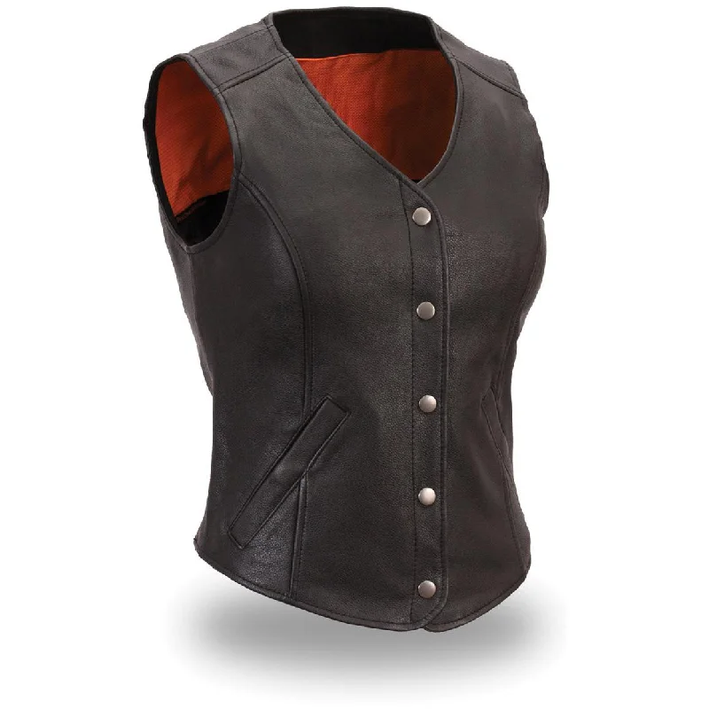 Business elegant leather vest Wool Tweed Vest