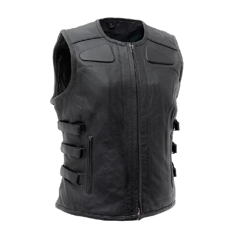 Katana - Women's Motorcycle Leather Vest Chic Layered Vest