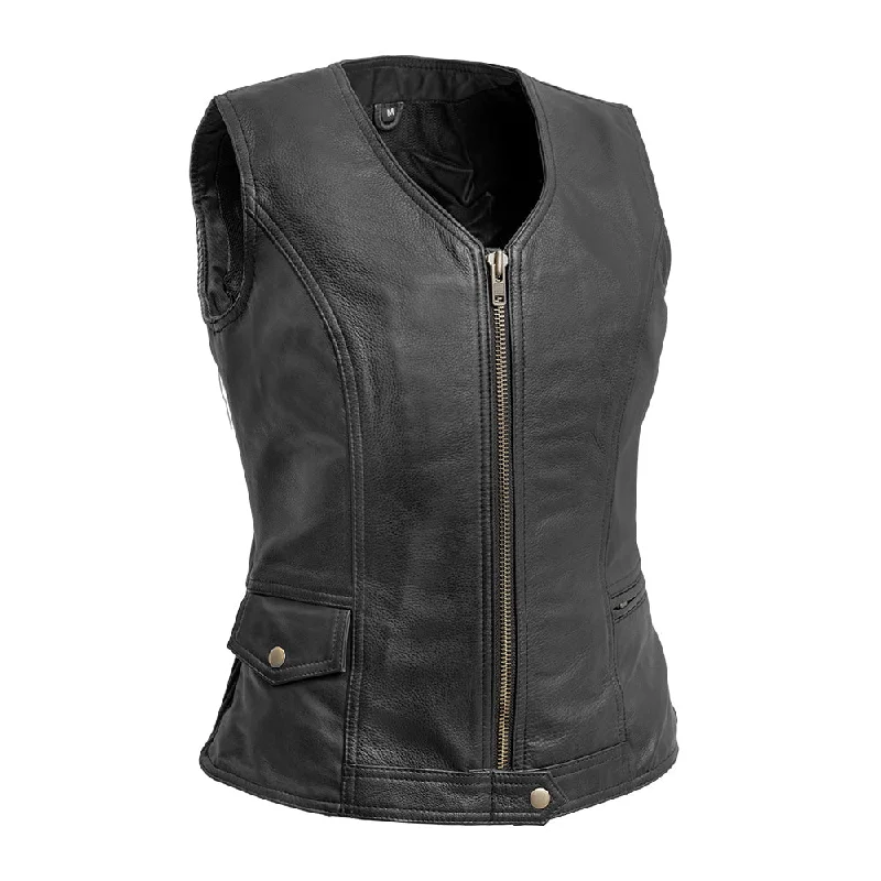 Lolita - Women's Motorcycle Leather Vest Urban Chic Vest