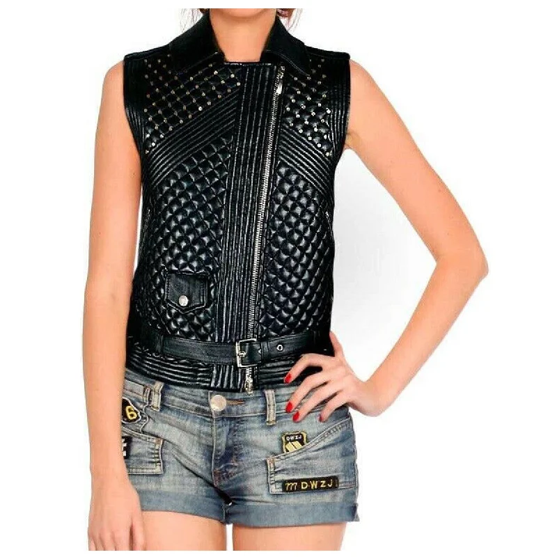 Women Elegant Wind Body Leather Vest Chic Faux Suede Vest