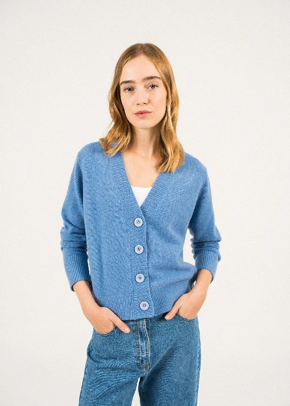 Belfast Wool Cardigan - with V-neck (OXYGENE CHINE) Mesh Blend Leather Blend Suede Blend Belfast Wool Cardigan - with V-neck (OXYGENE CHINE) Mesh Blend Leather Blend Suede Blend