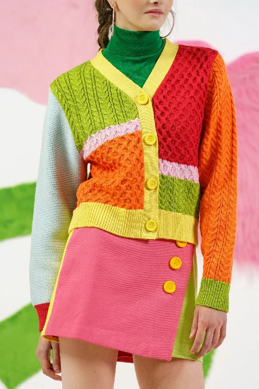 Blocks Cardigan Fitted Loose Oversized