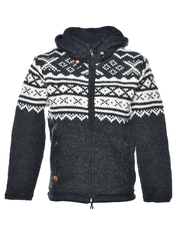 Hooded Nordic Cardigan - S Casual Formal Business