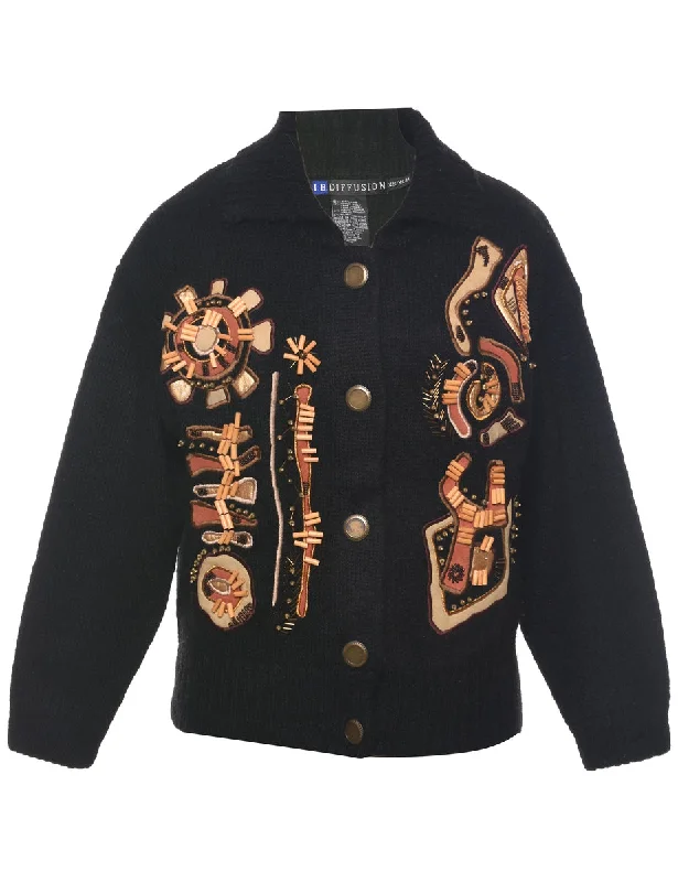 I.B. Diffusion Cardigan - XS Chenille Fabric Brocade Fabric Lace Fabric