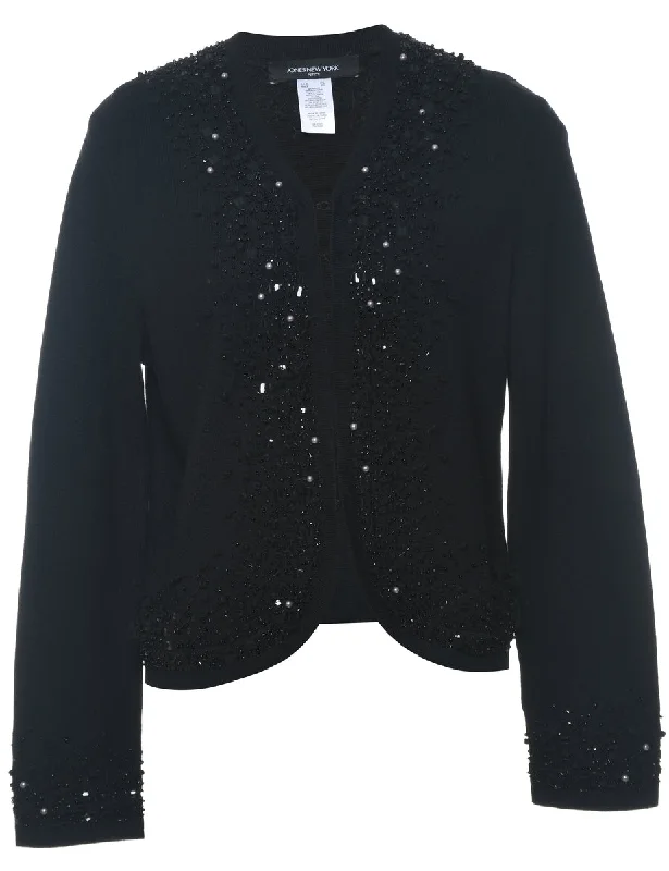 Jones New York Beaded Cardigan - L Slim Fit Regular Fit Oversized