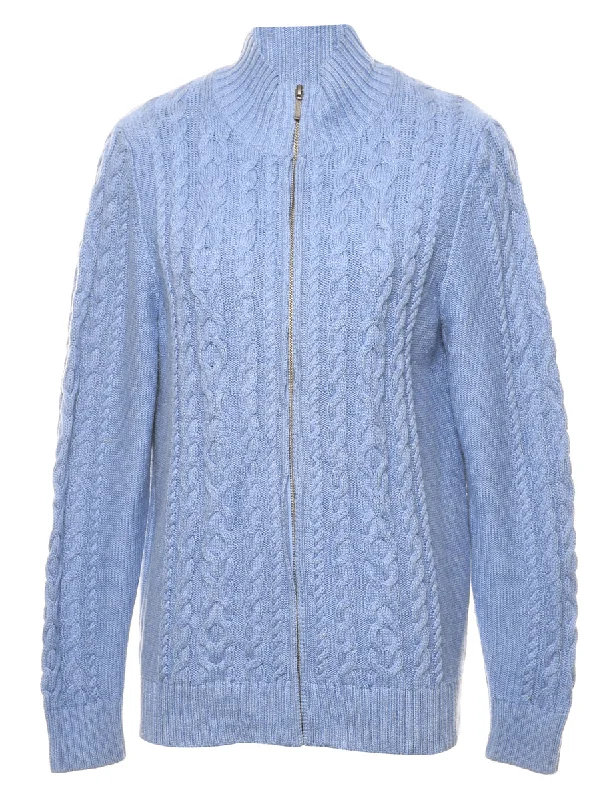 L. L. Bean Cable Knit Cardigan - L Chenille Brocade Lace