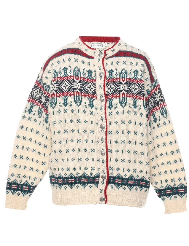L.L. Bean Nordic Cardigan - L Soft Cozy Warm