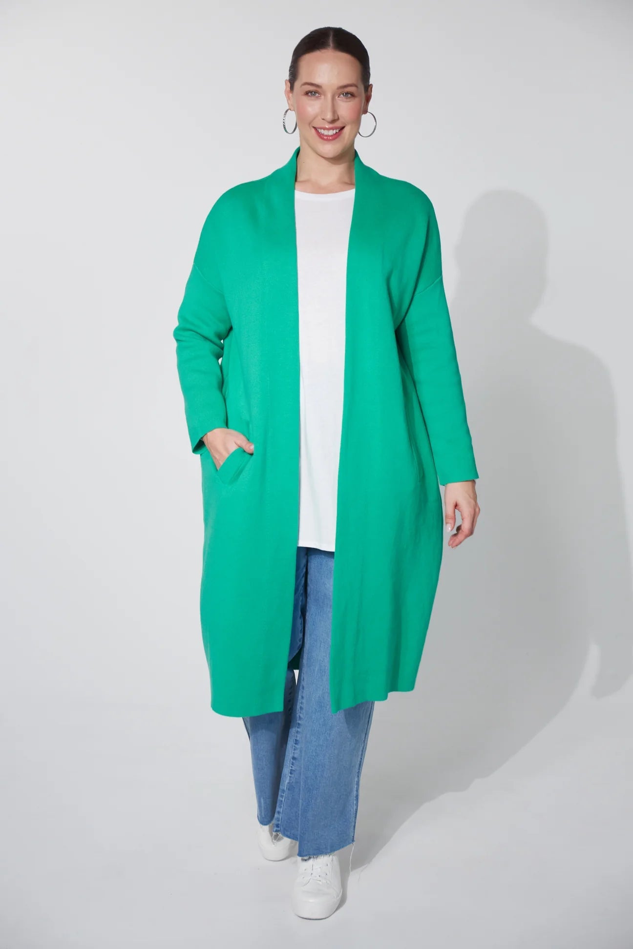 Loen Cardigan - Arcadia Glossy Satin Silk