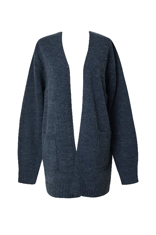 Margie Midnight Blue Cardigan Jersey Fabric Tulle Fabric Batik Fabric
