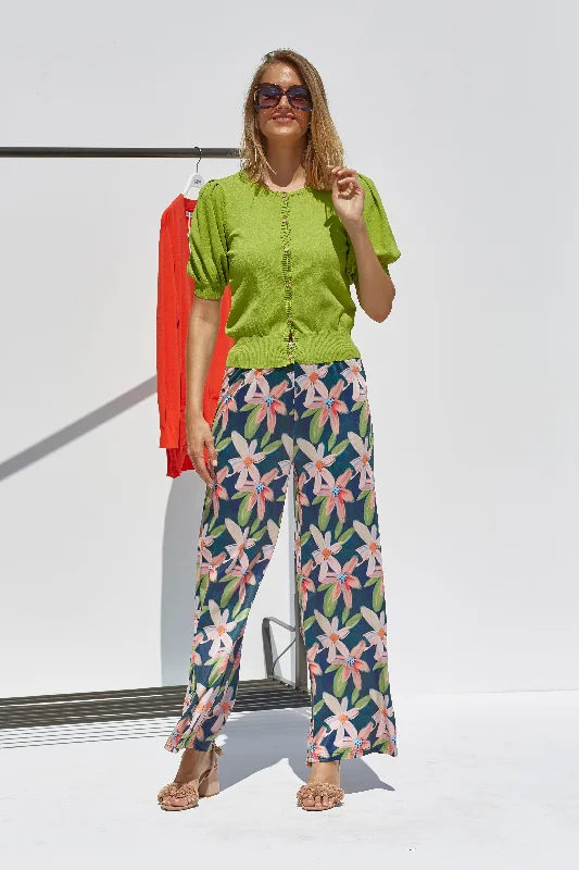 MDM Full Button Row Cardigan Neon metallic Matte