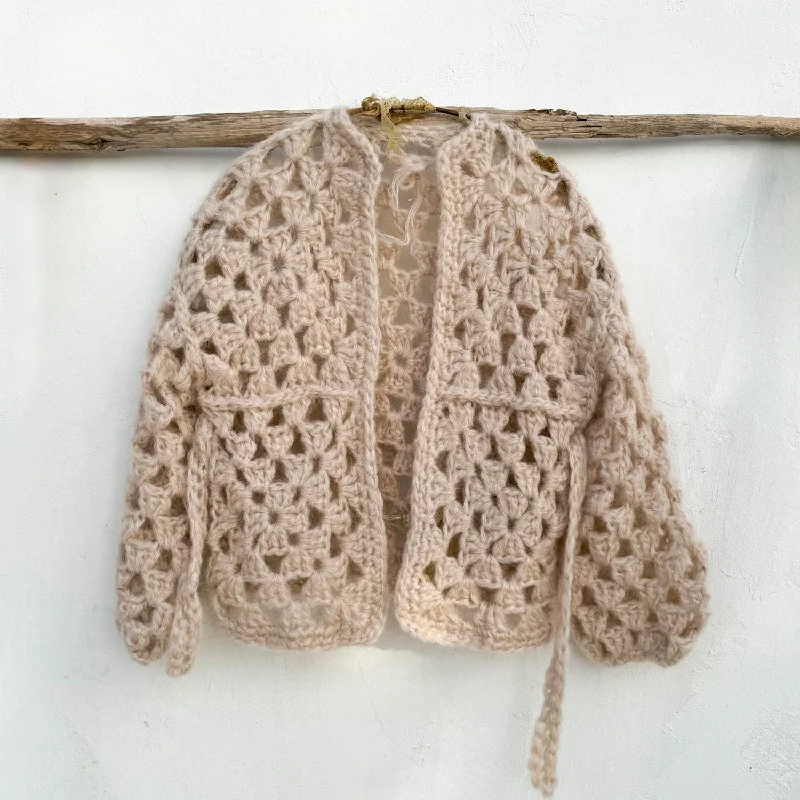 Rosa Cardigan - Women - MO Mohair - S018 Powder Iron Safe Non-Iron Wrinkle Free