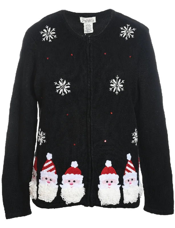 Santa Claus Christmas Cardigan - M Soft Cozy Warm