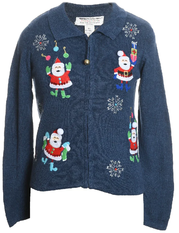 Santa Claus Christmas Cardigan - XL Modern Contemporary chic
