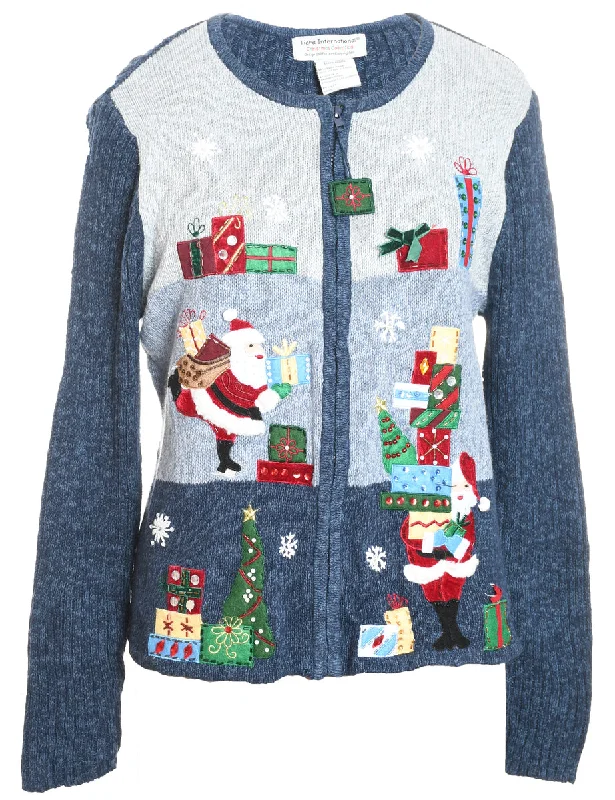 Santa Claus Christmas Cardigan - XL Casual Formal Business